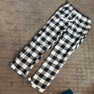 Lands' End Black and White Checkered Women's Pants